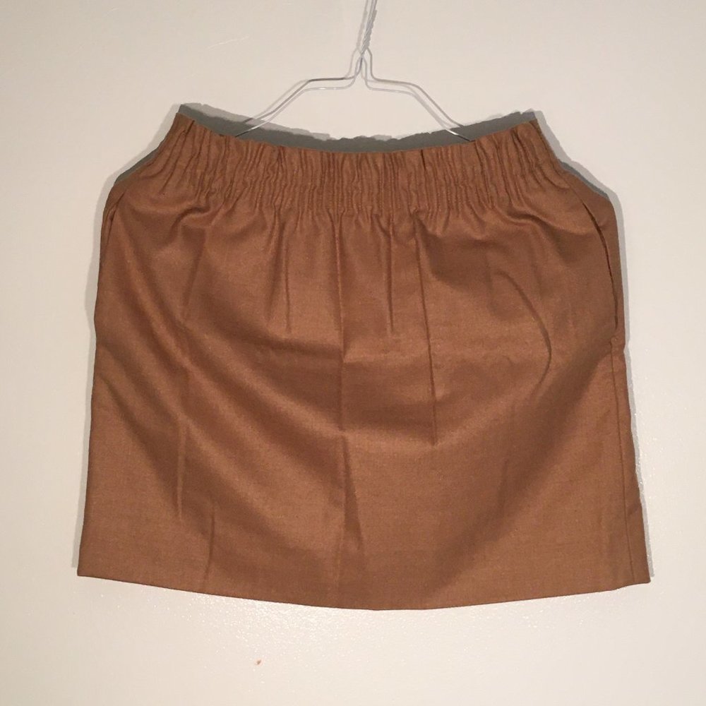 J Crew Factory Pull-On Khaki Wool Blend Mini Skirt